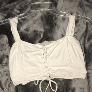 white crop top